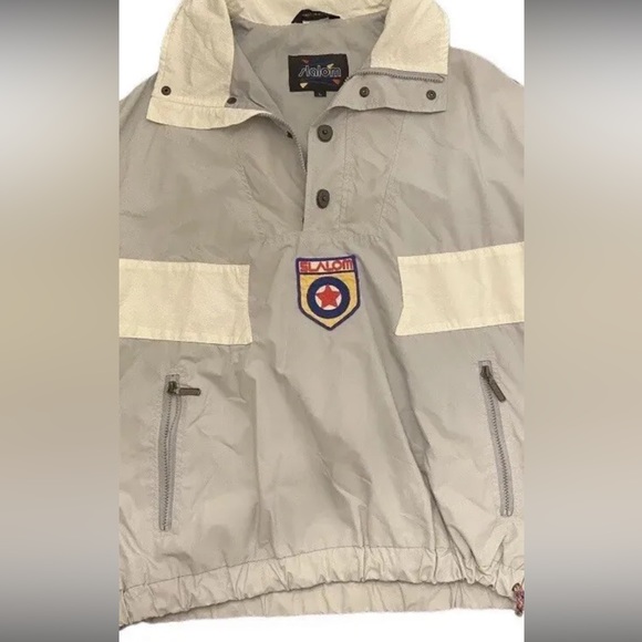 Retro Olympic Ski Winter Jacket With Zip Pockets Size Large Slalom  Vintage - Picture 2 of 7